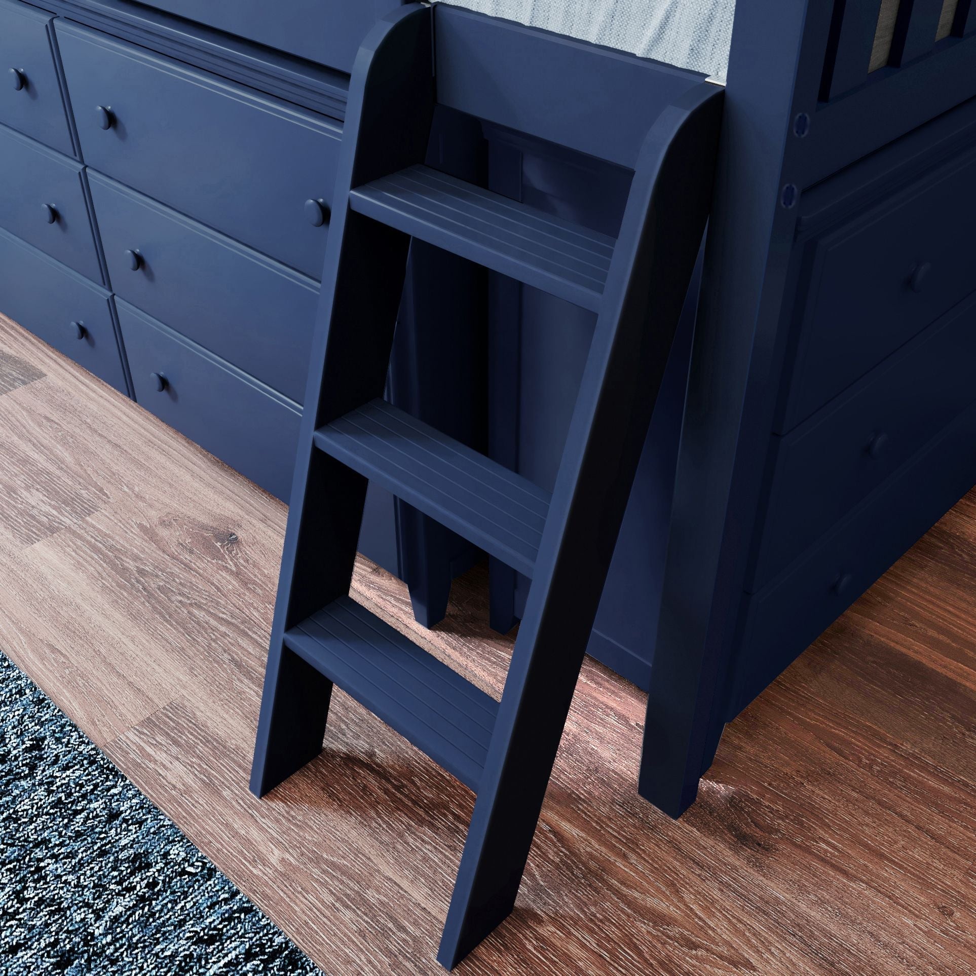 Jackpot Deluxe Windsor 1 Twin-Size Storage Loft Bed with Two Dressers