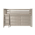 Jackpot Deluxe Windsor 1 Twin-Size Storage Loft Bed with Two Dressers