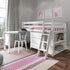 Jackpot Deluxe Windsor 2 Twin-Size Storage Loft Bed with Dresser, Bookcase and Desk
