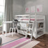 Jackpot Deluxe Windsor 2 Twin-Size Storage Loft Bed with Dresser, Bookcase and Desk