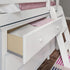 Jackpot Deluxe Windsor 2 Twin-Size Storage Loft Bed with Dresser, Bookcase and Desk