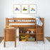 Jackpot Deluxe Windsor 2 Twin-Size Storage Loft Bed with Dresser, Bookcase and Desk