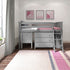 Jackpot Deluxe Windsor 2 Twin-Size Storage Loft Bed with Dresser, Bookcase and Desk