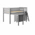 Jackpot Deluxe Windsor 2 Twin-Size Storage Loft Bed with Dresser, Bookcase and Desk