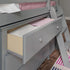 Jackpot Deluxe Windsor 2 Twin-Size Storage Loft Bed with Dresser, Bookcase and Desk
