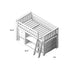 Jackpot Deluxe Windsor 2 Twin-Size Storage Loft Bed with Dresser, Bookcase and Desk