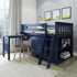 Jackpot Deluxe Windsor 2 Twin-Size Storage Loft Bed with Dresser, Bookcase and Desk