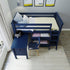 Jackpot Deluxe Windsor 2 Twin-Size Storage Loft Bed with Dresser, Bookcase and Desk
