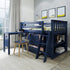 Jackpot Deluxe Windsor 2 Twin-Size Storage Loft Bed with Dresser, Bookcase and Desk