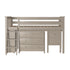 Jackpot Deluxe Windsor 2 Twin-Size Storage Loft Bed with Dresser, Bookcase and Desk