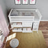 Jackpot Deluxe Windsor Twin-Size Storage Loft Bed with Dresser and Bookcase