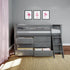 Jackpot Deluxe Windsor Twin-Size Storage Loft Bed with Dresser and Bookcase