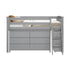 Jackpot Deluxe Windsor Twin-Size Storage Loft Bed with Dresser and Bookcase