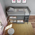 Jackpot Deluxe Windsor Twin-Size Storage Loft Bed with Dresser and Bookcase