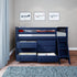 Jackpot Deluxe Windsor Twin-Size Storage Loft Bed with Dresser and Bookcase