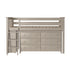 Jackpot Deluxe Windsor Twin-Size Storage Loft Bed with Dresser and Bookcase
