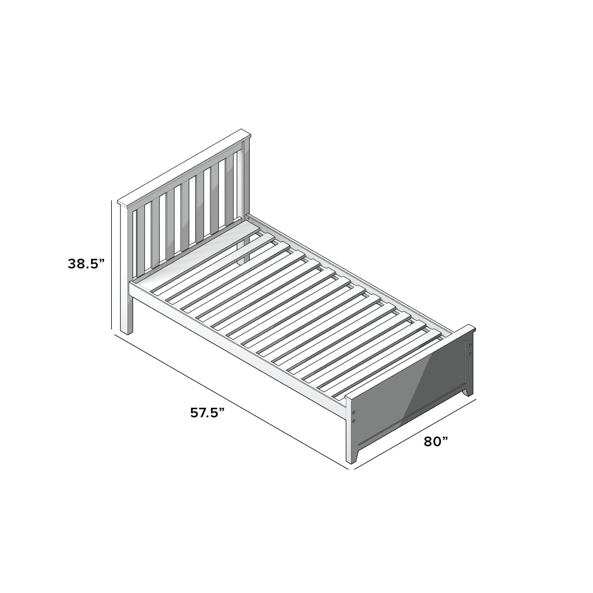 Jackpot Deluxe Dublin Platform Bed With Trundle, Twin