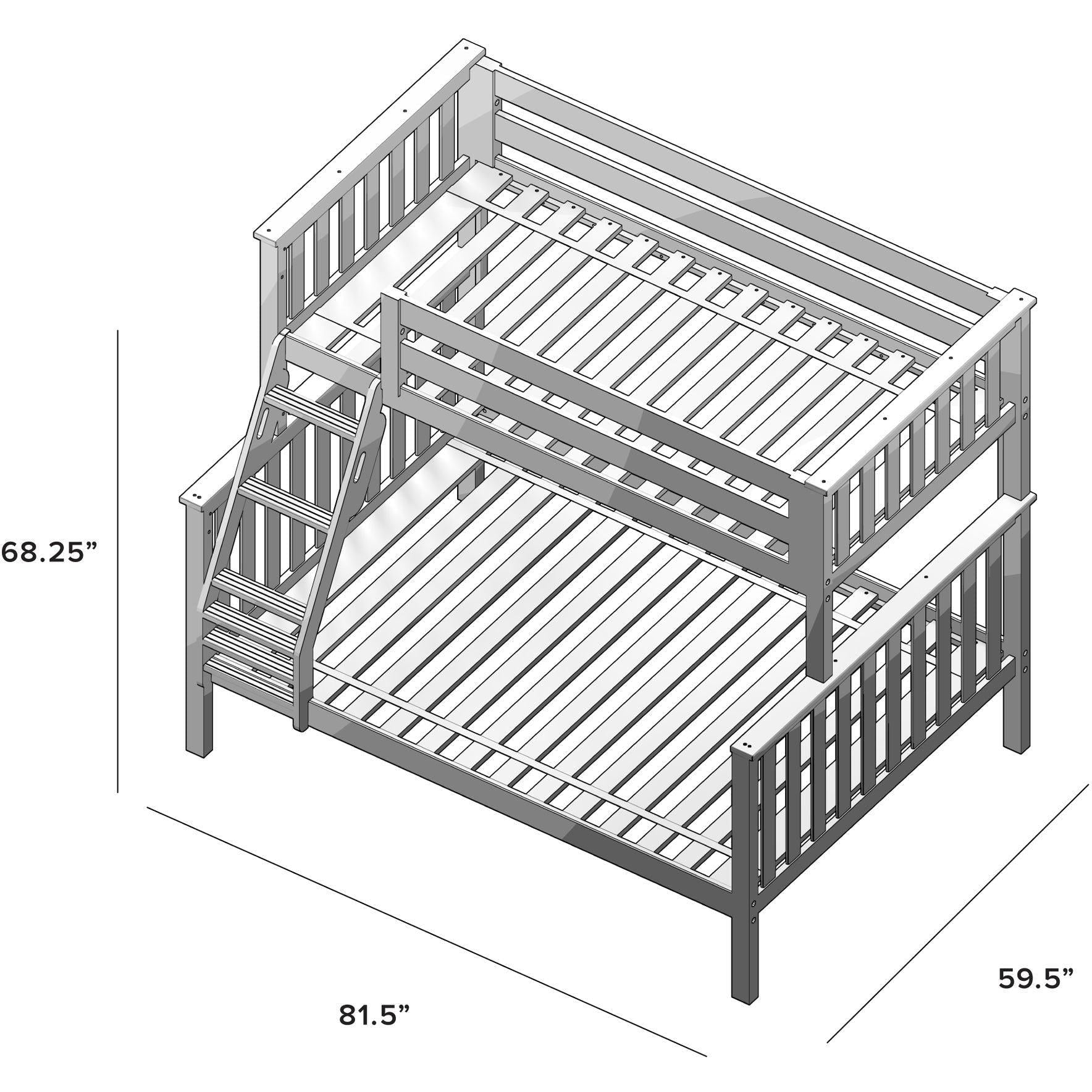 Jackpot Deluxe Kent Twin over Full Bunk Bed
