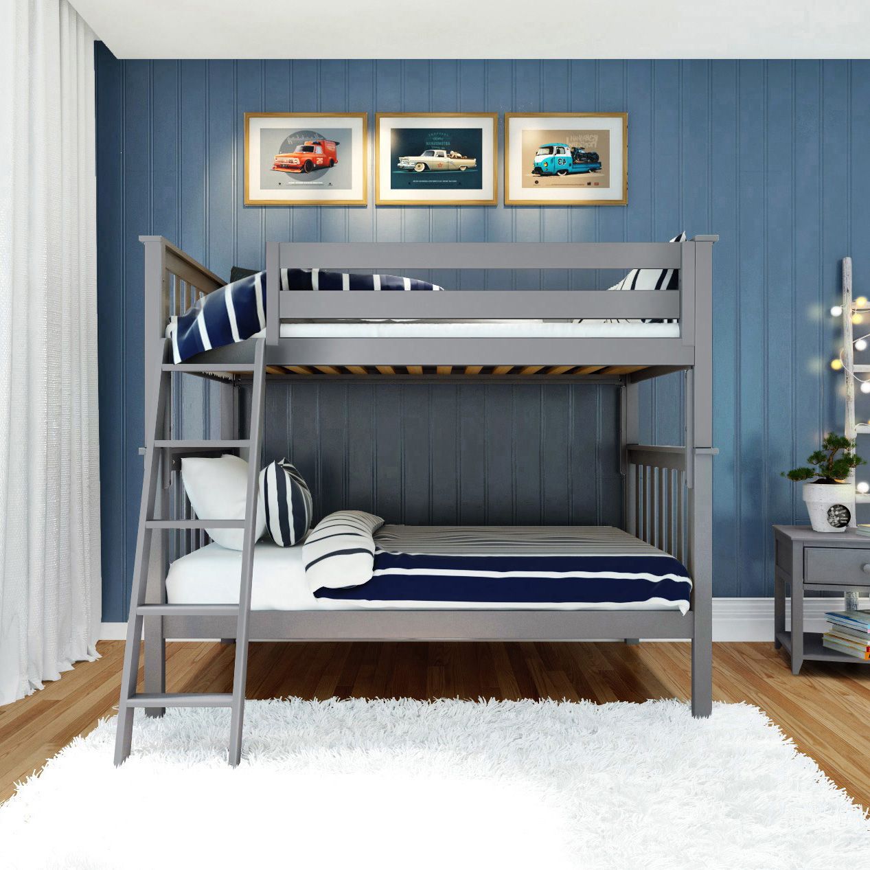 Jackpot Deluxe Bristol 1 Twin over Twin Bunk with Angle Ladder
