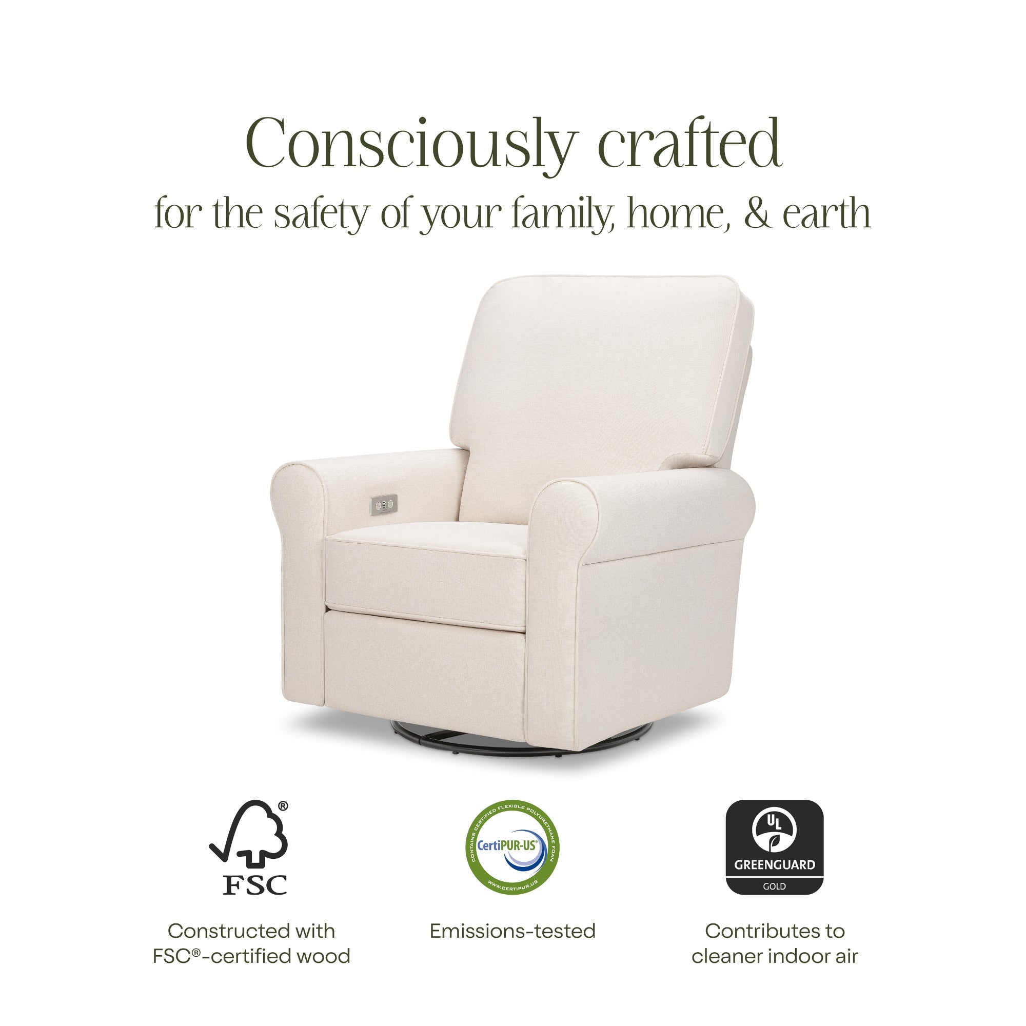 Monogram by Namesake Monroe Power Recliner & Swivel Glider