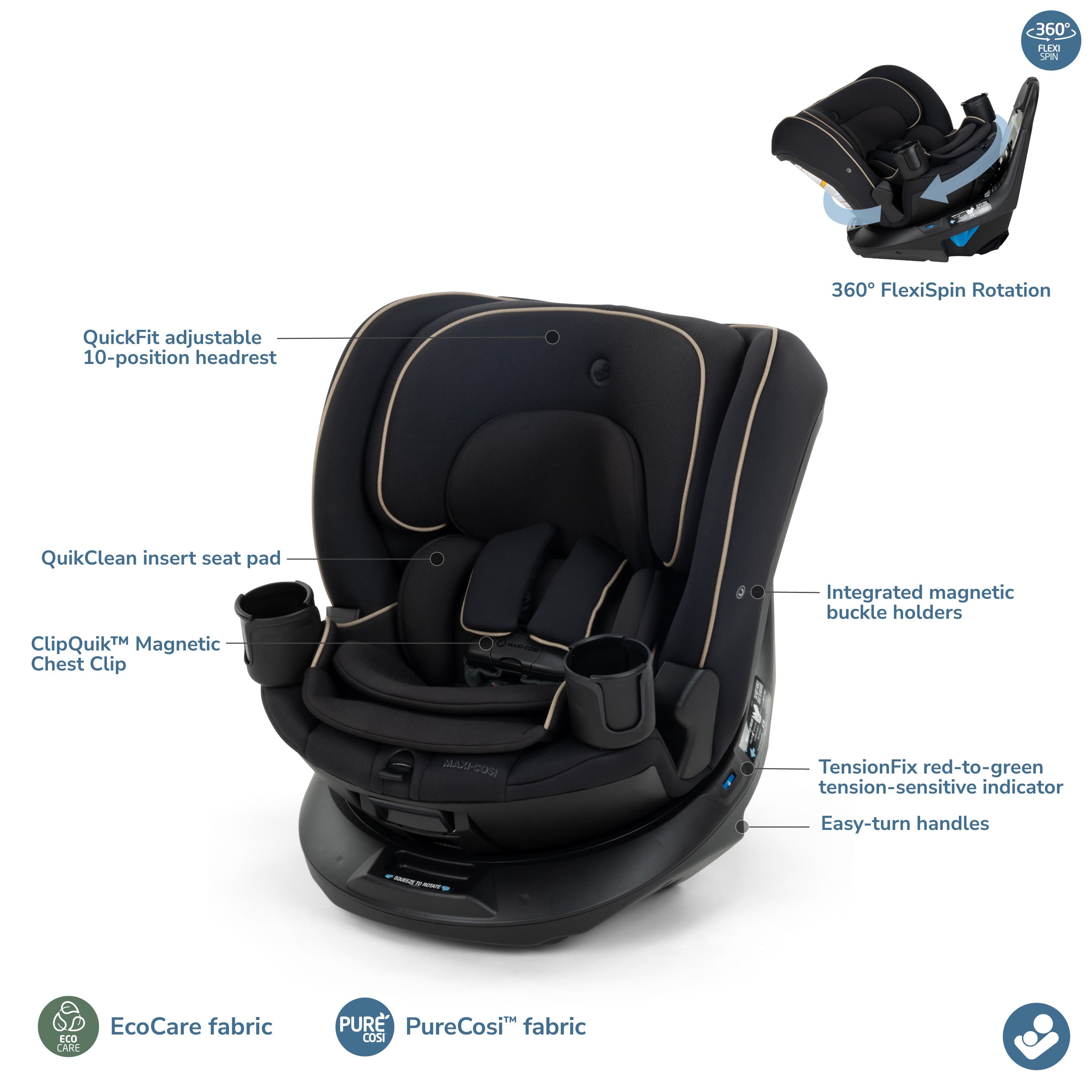 maxi cosi car seat rotating Maxi-Cosi Andi 360 Rotating All-in-One Convertible Car Seat – Lakeland Baby and Teen Furniture