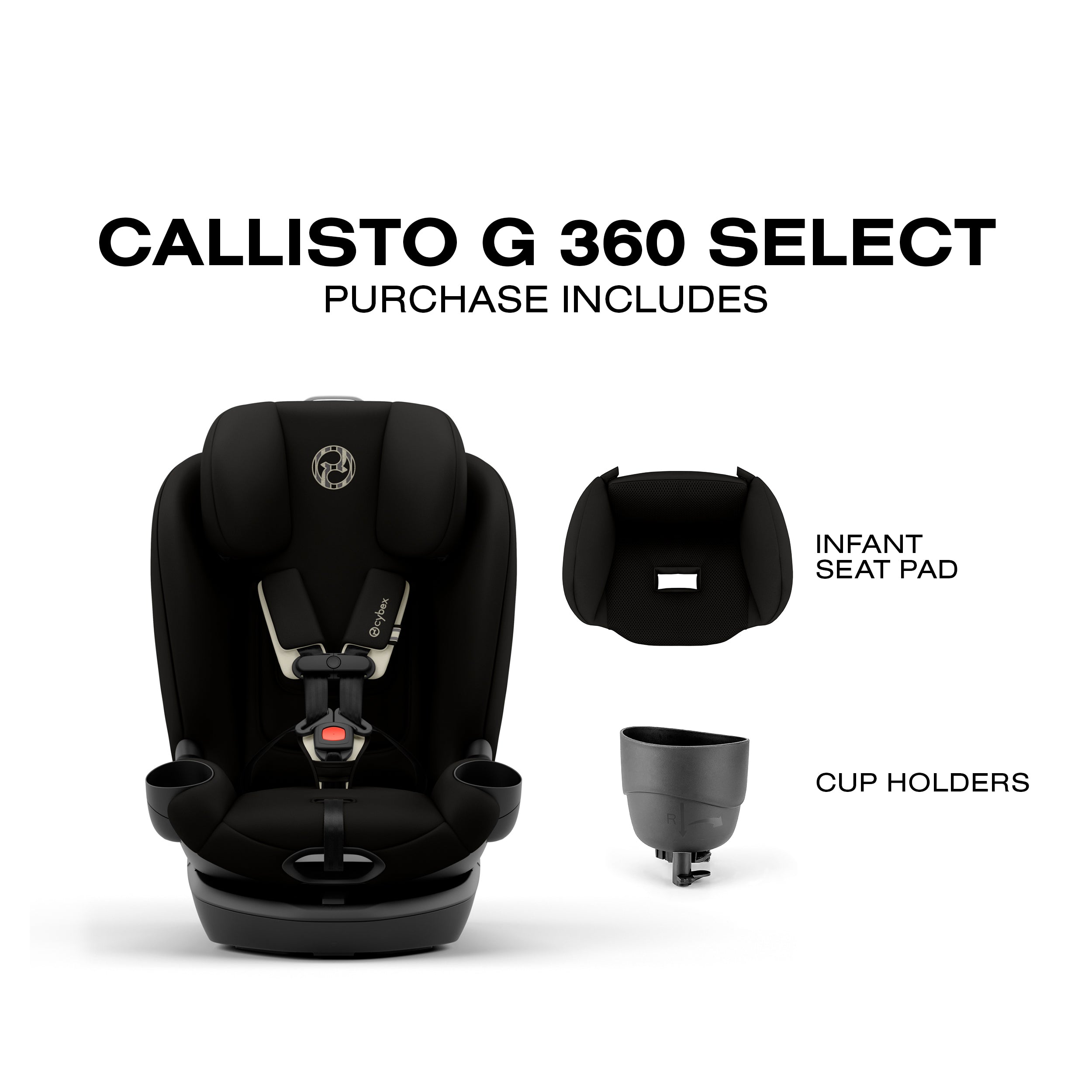 cybex sirona s cup holder installation Cybex Callisto G 360 Select Rotating All-in-One Convertible Car Seat – Lakeland Baby and Teen Furniture