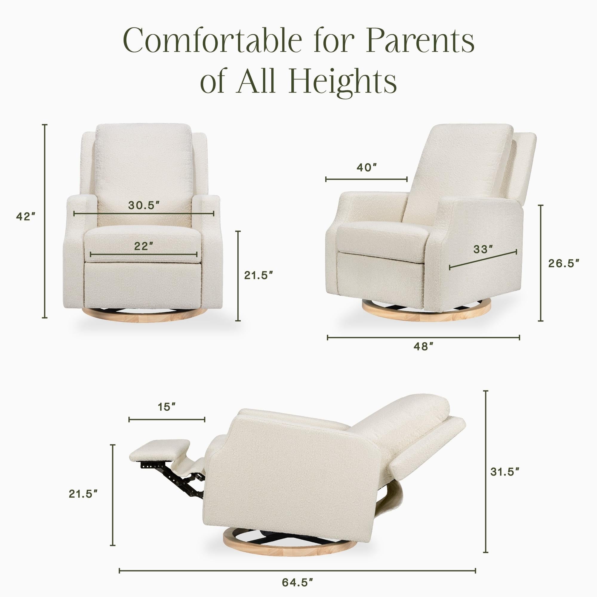 Namesake Crewe Recliner and Swivel Glider