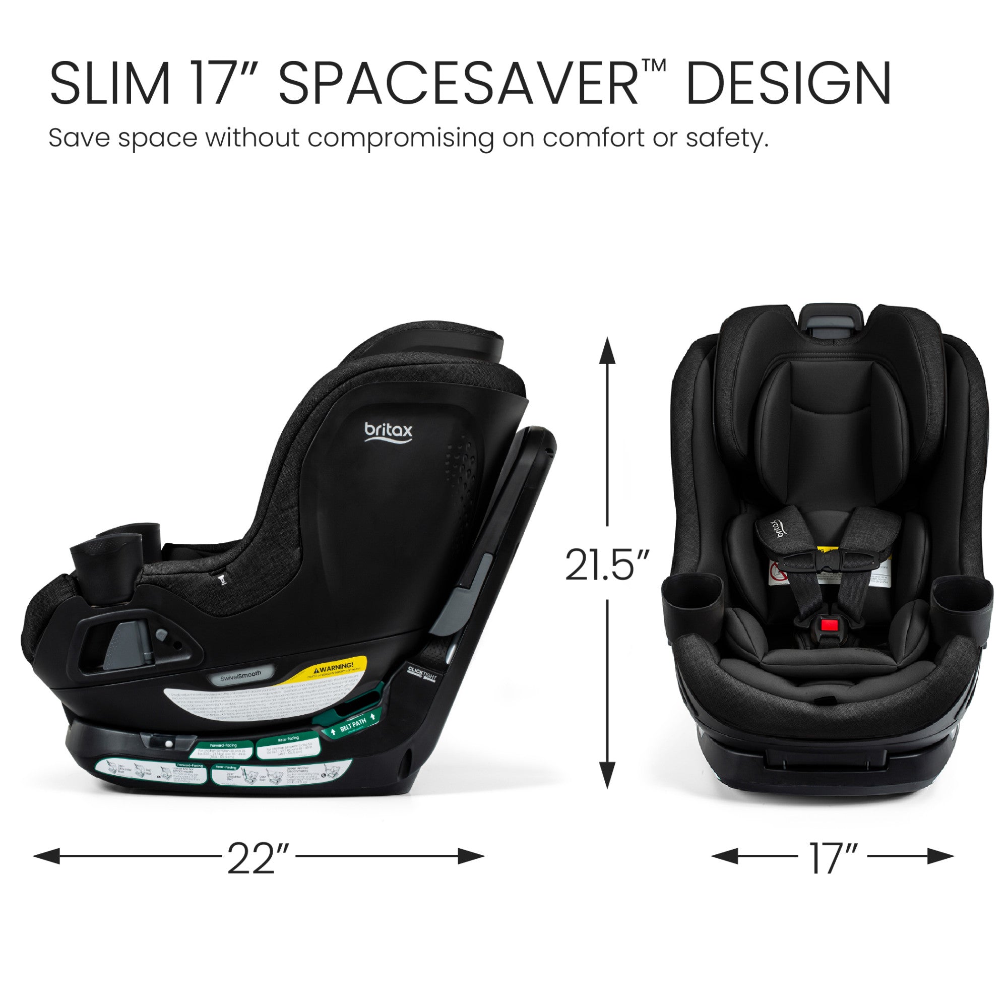 how much is a britax car seat Britax Galaxy360 Slim Rotating Convertible Car Seat (Raven Black)