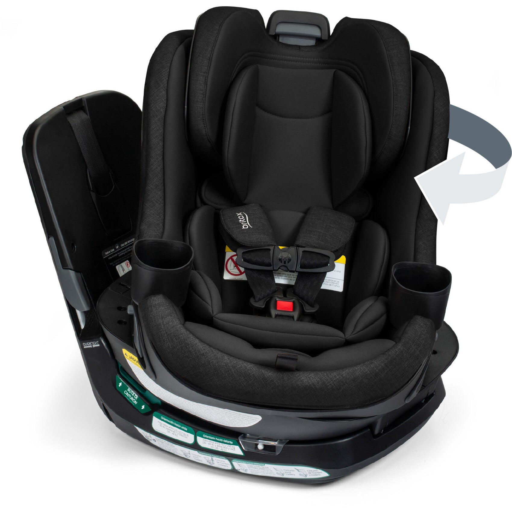 britax recline indicator Britax Galaxy360 Slim Rotating Convertible Car Seat (Raven Black)
