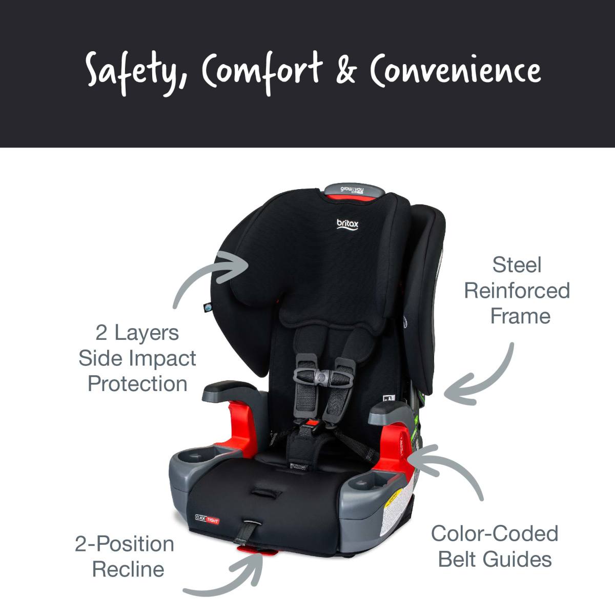 britax click Britax Grow With You Clicktight Harness-to-Booster Seat – Lakeland Baby and Teen Furniture