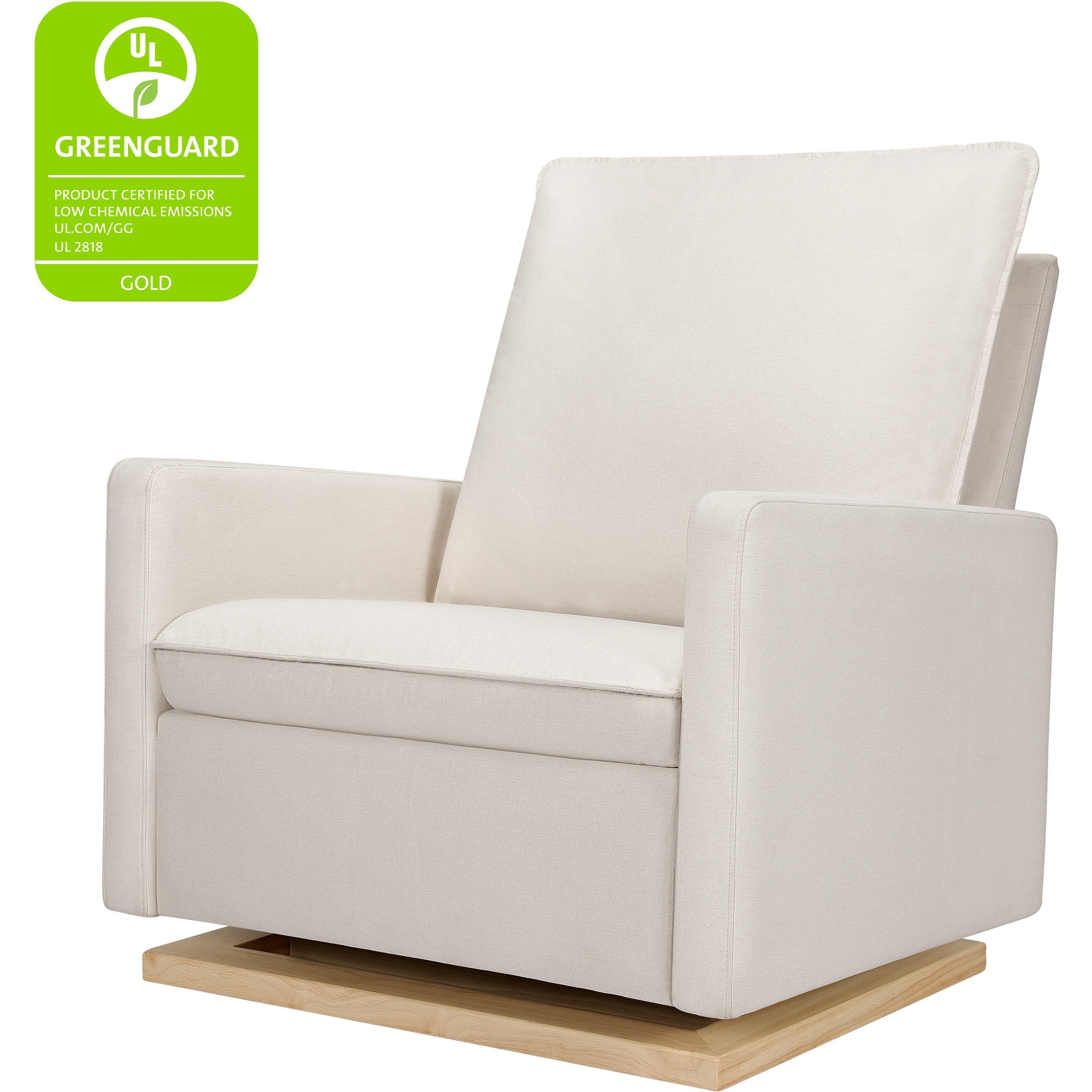 Babyletto Cali Pillowback Chair and a Half Glider | Water Repellent & Stain Resistant