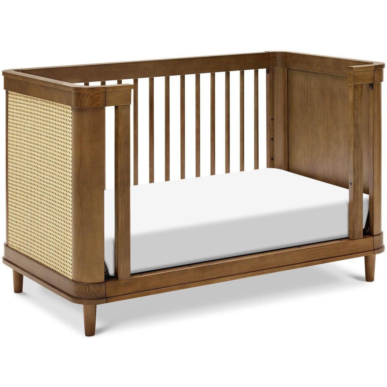 Namesake Marin 3 in 1 Convertible Crib with Cane Natural Walnut Blonde Cane