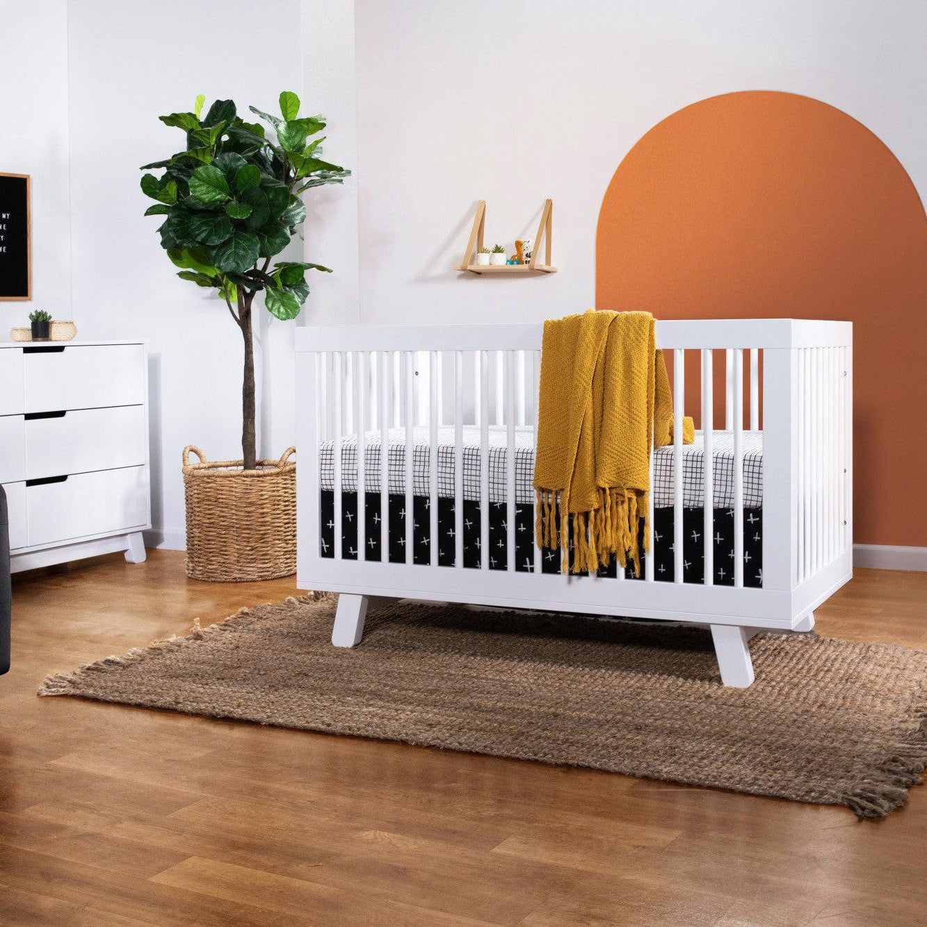 Babyletto Hudson 3-in-1 Convertible Crib with Toddler Bed Conversion Kit