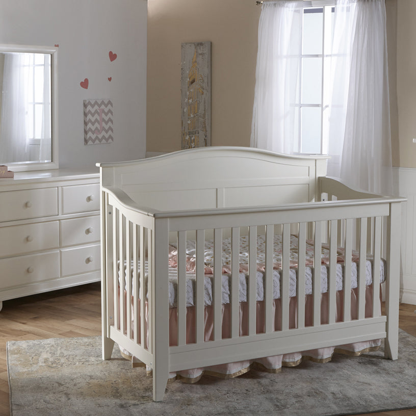 Pali Napoli Curve-Top Forever Crib + Double Dresser