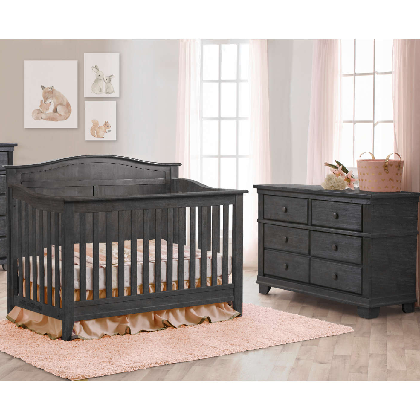 Pali Potenza Arch Top Crib Double Dresser Set Lakeland Baby and Teen Furniture