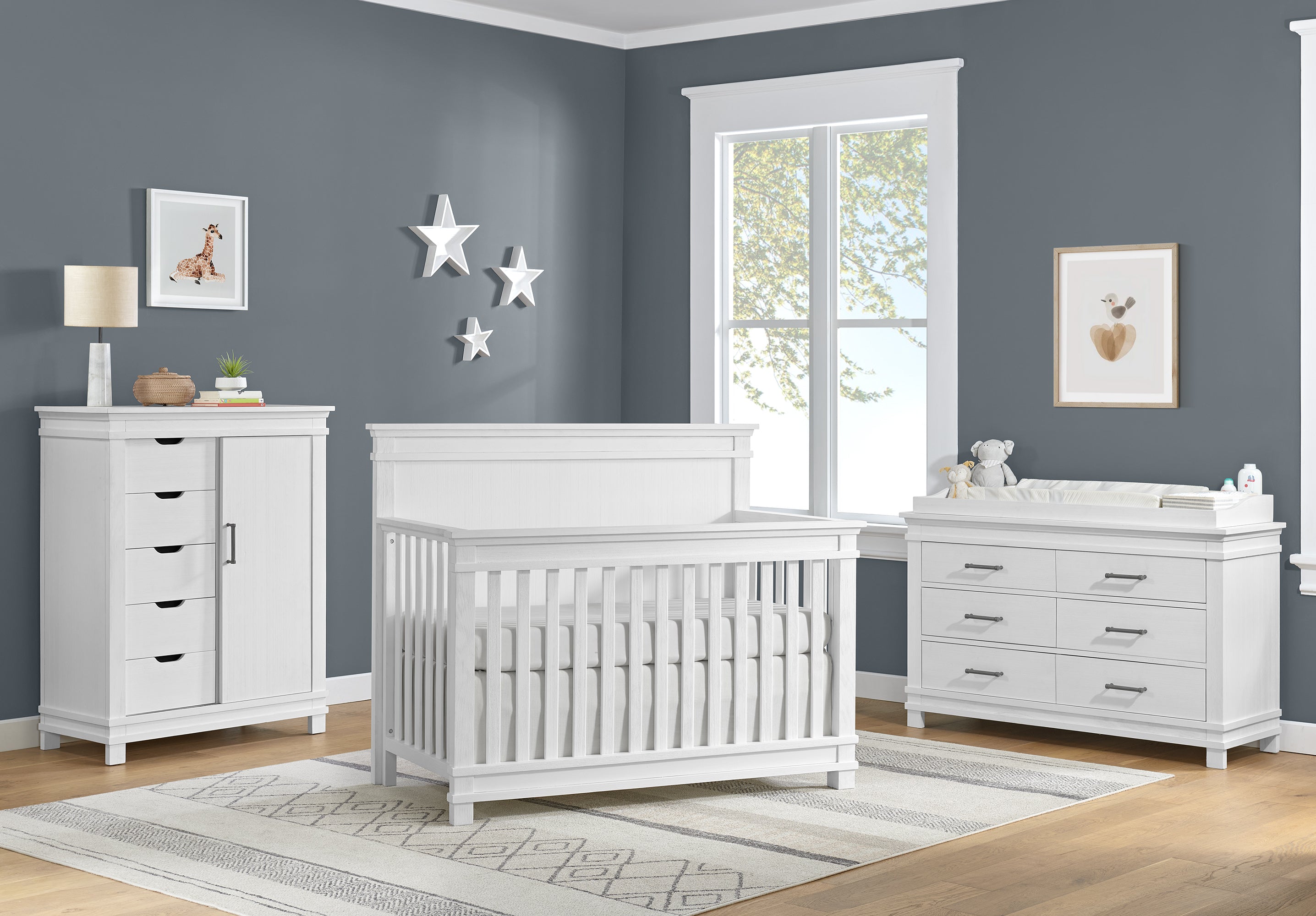 Stirling Weathered White Chifferobe
