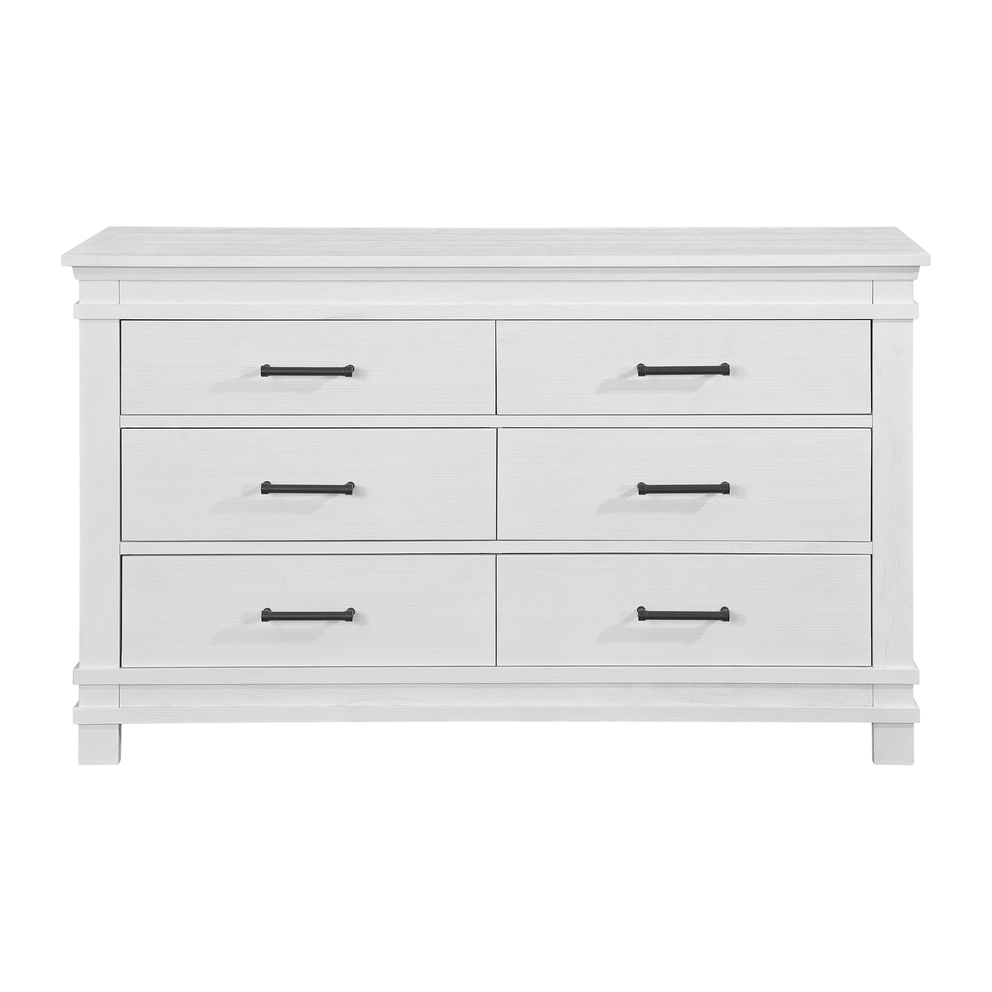 Stirling Weathered White 6-Drawer Dresser