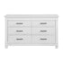 Stirling Weathered White 6-Drawer Dresser