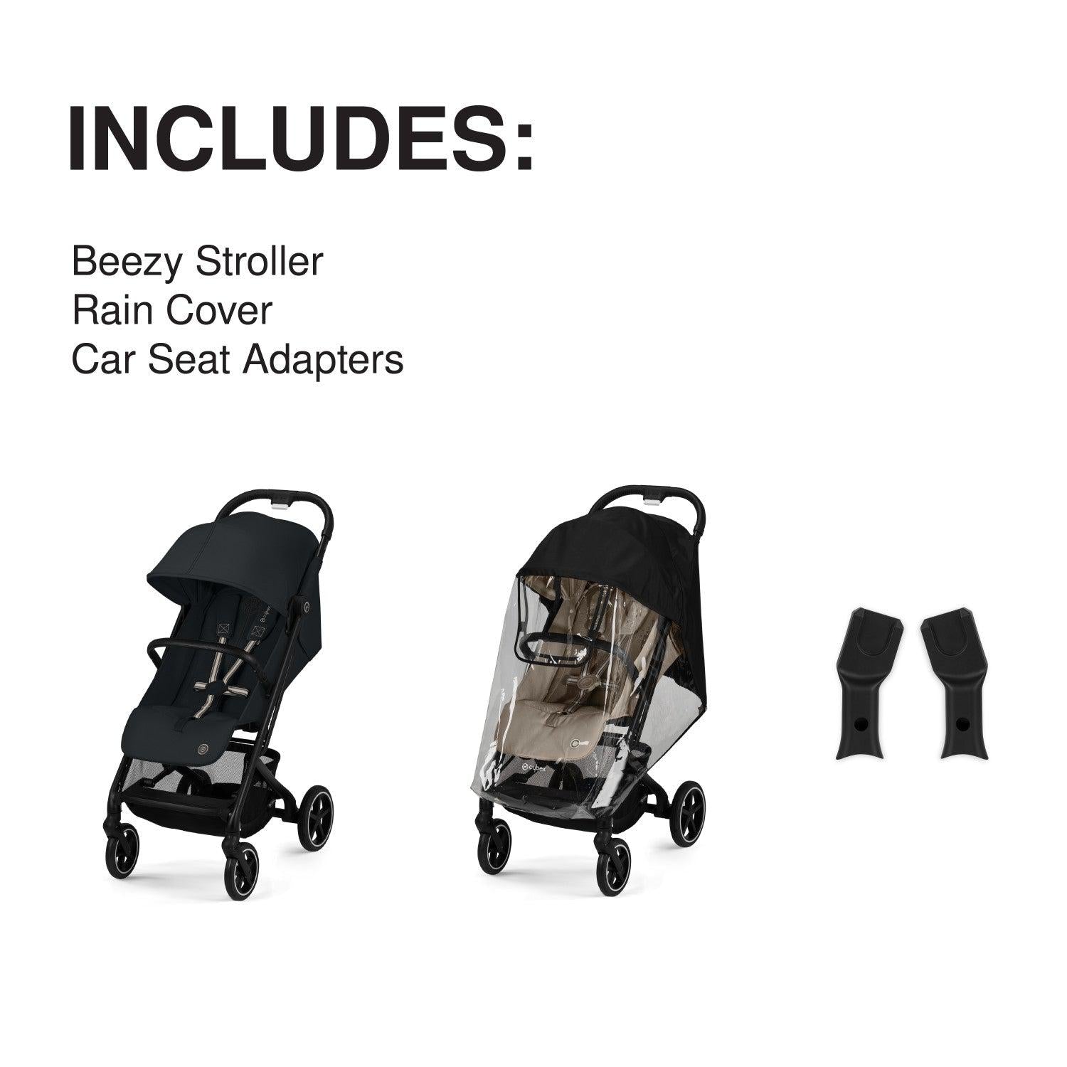 cybex beezy deep black Cybex Beezy 2 Stroller – Lakeland Baby and Teen Furniture