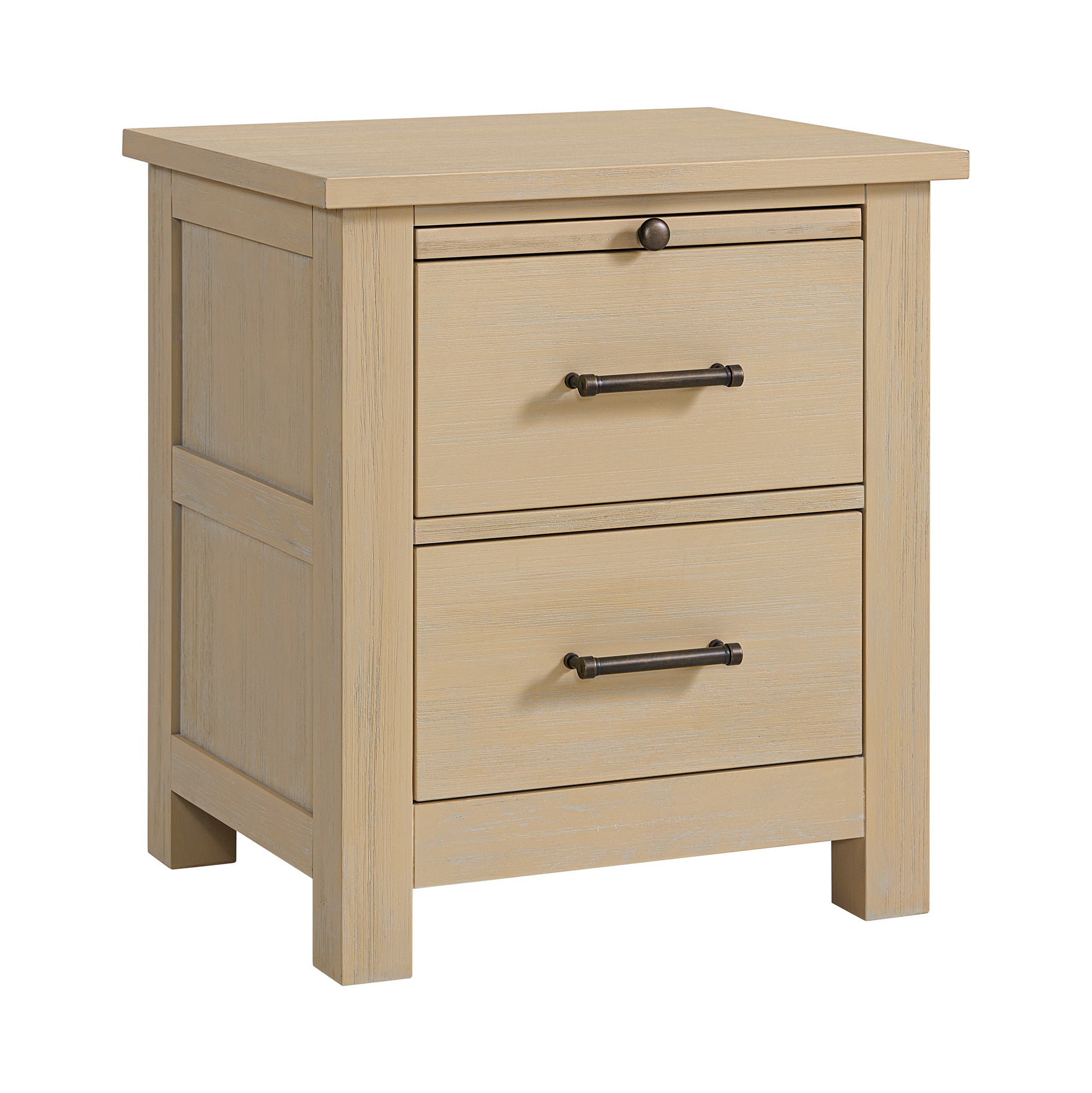 Windsor 2-Drawer Nightstand w/ Pull-Out Shelf