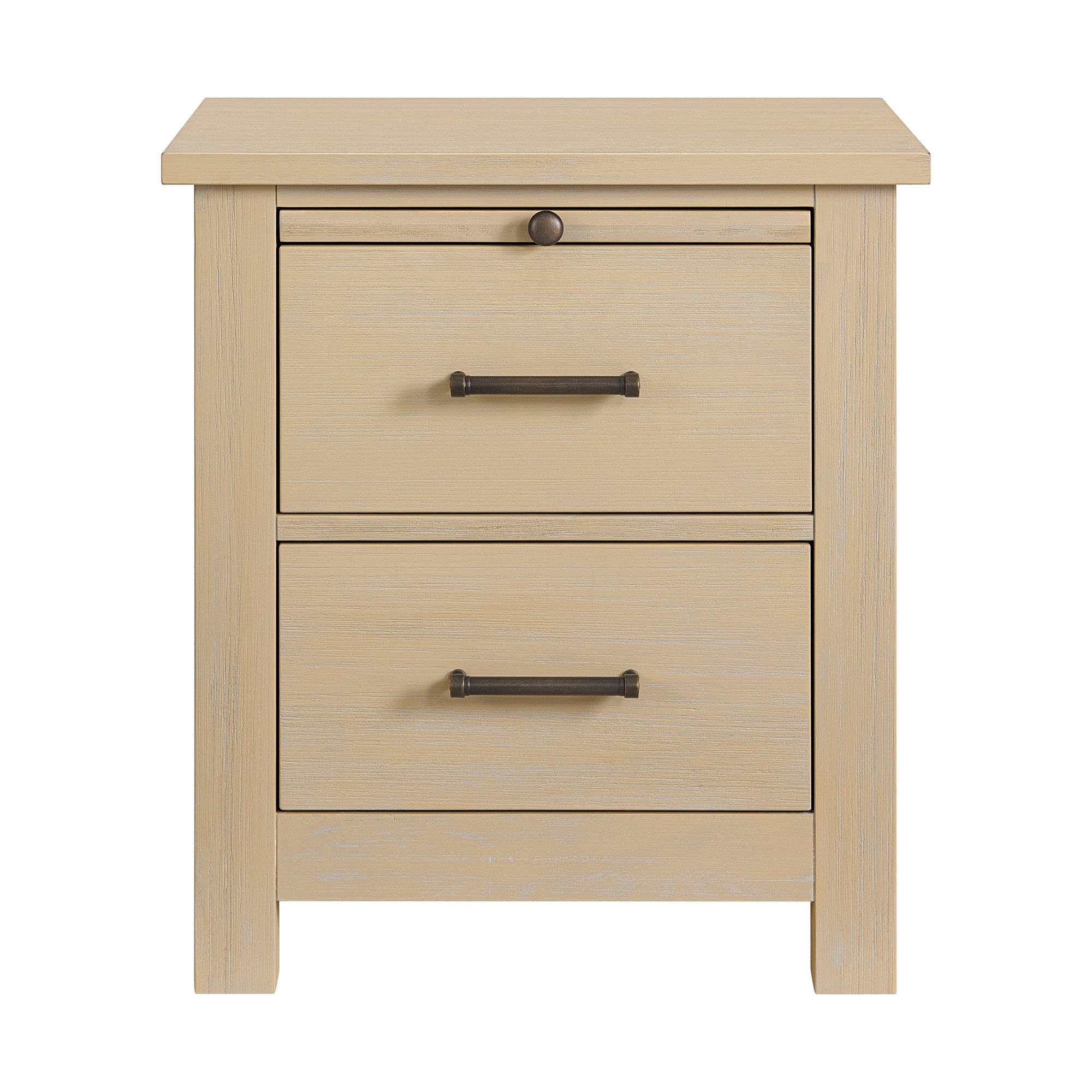 Windsor 2-Drawer Nightstand w/ Pull-Out Shelf