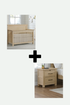 Windsor Sandstone Crib + Nightstand 2-Piece Set