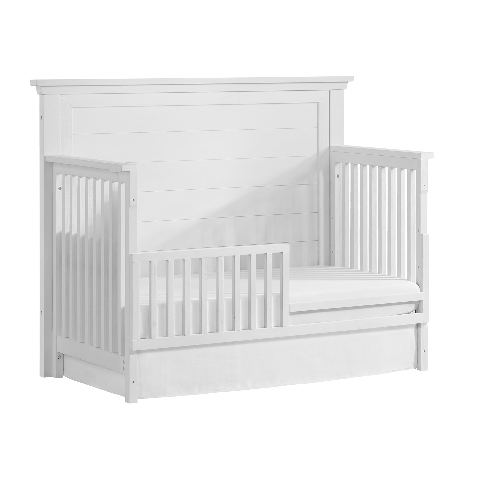 Windsor Weathered White Crib + Dresser + Chifferobe + Nightstand 4 Piece Set