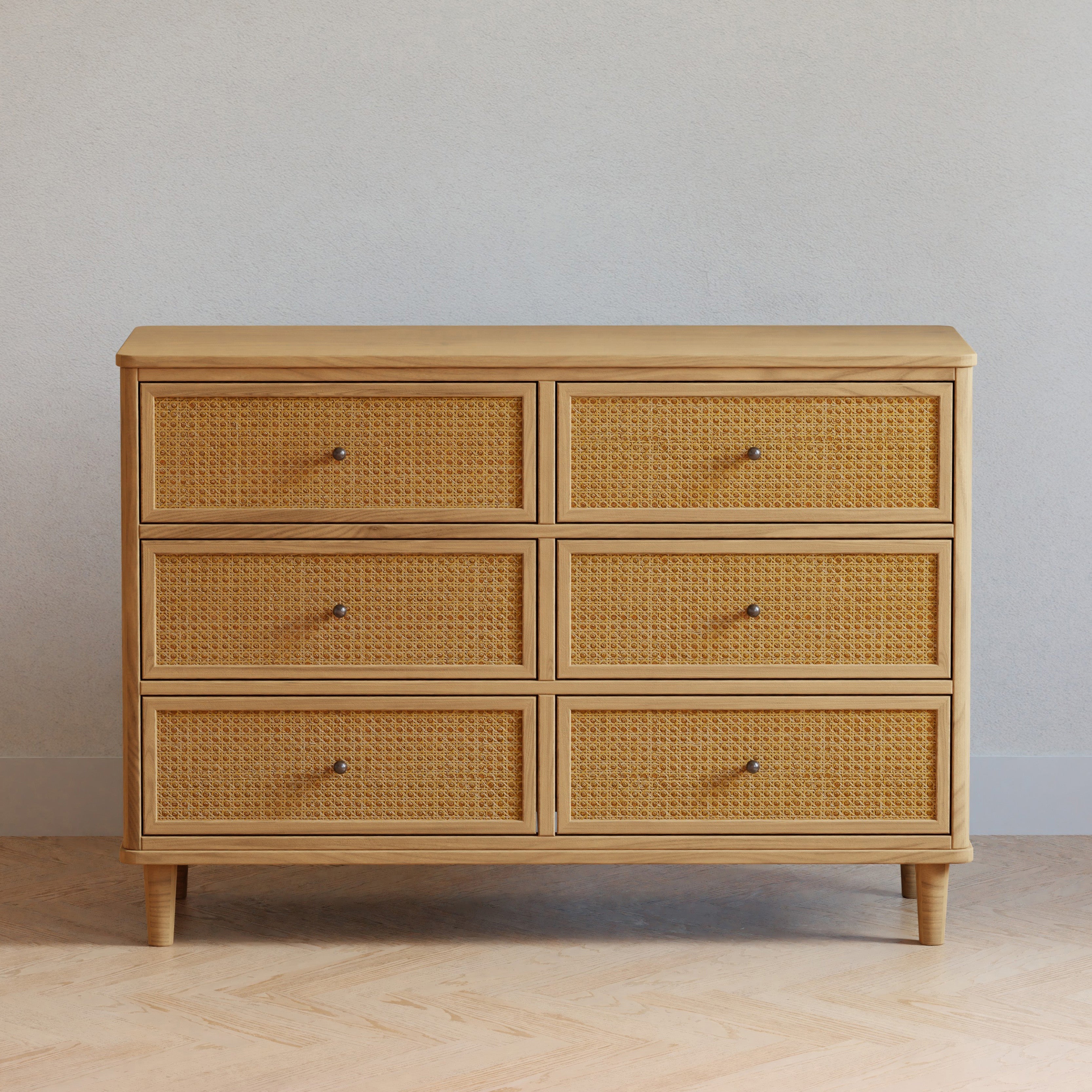 Namesake Marin with Cane 6 Drawer Dresser Honey/Honey Cane Namesake Marin with Cane 6 Drawer Dresser Honey/Honey Cane