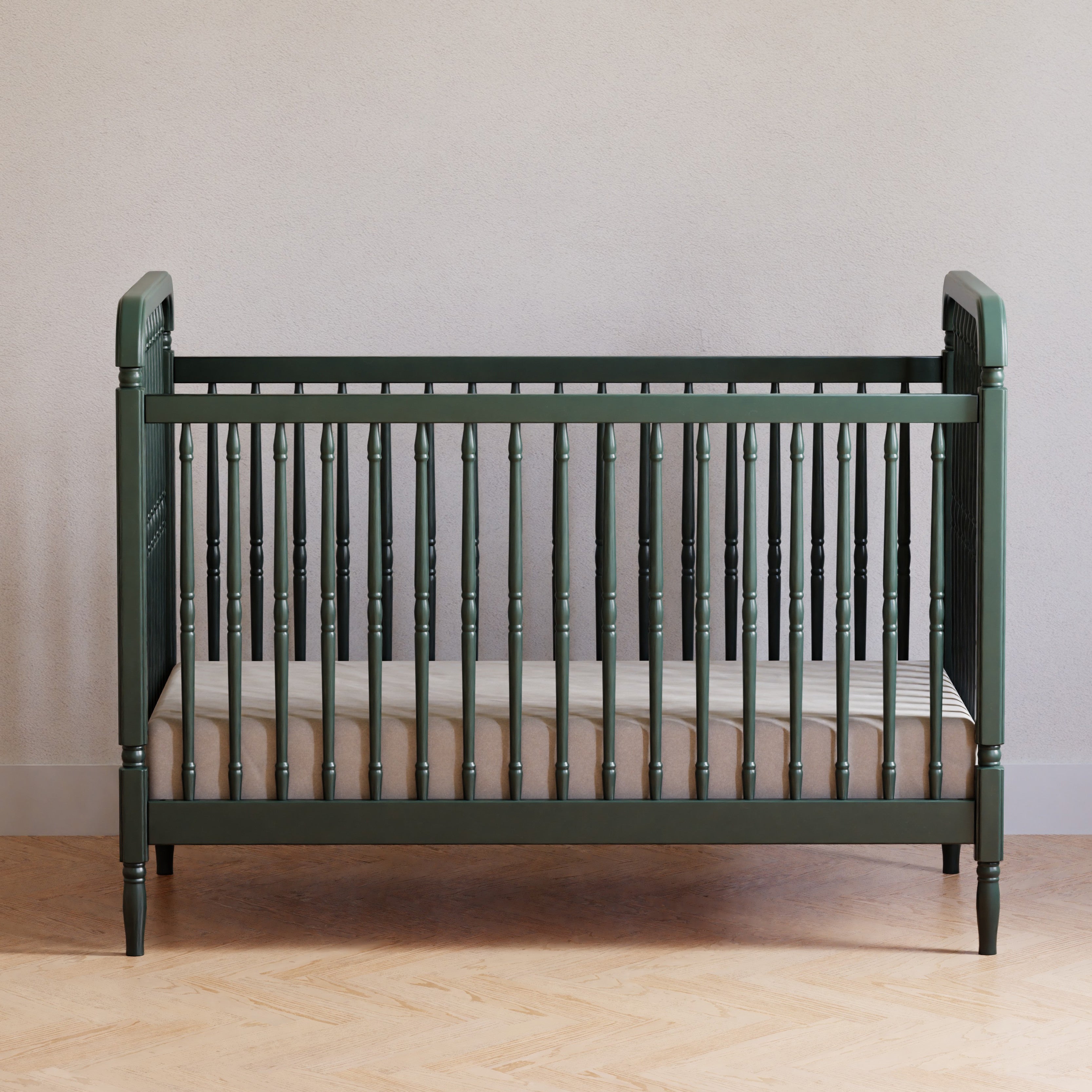 Namesake Liberty 3-in-1 Convertible Spindle Crib with Toddler Bed Conversion Kit
