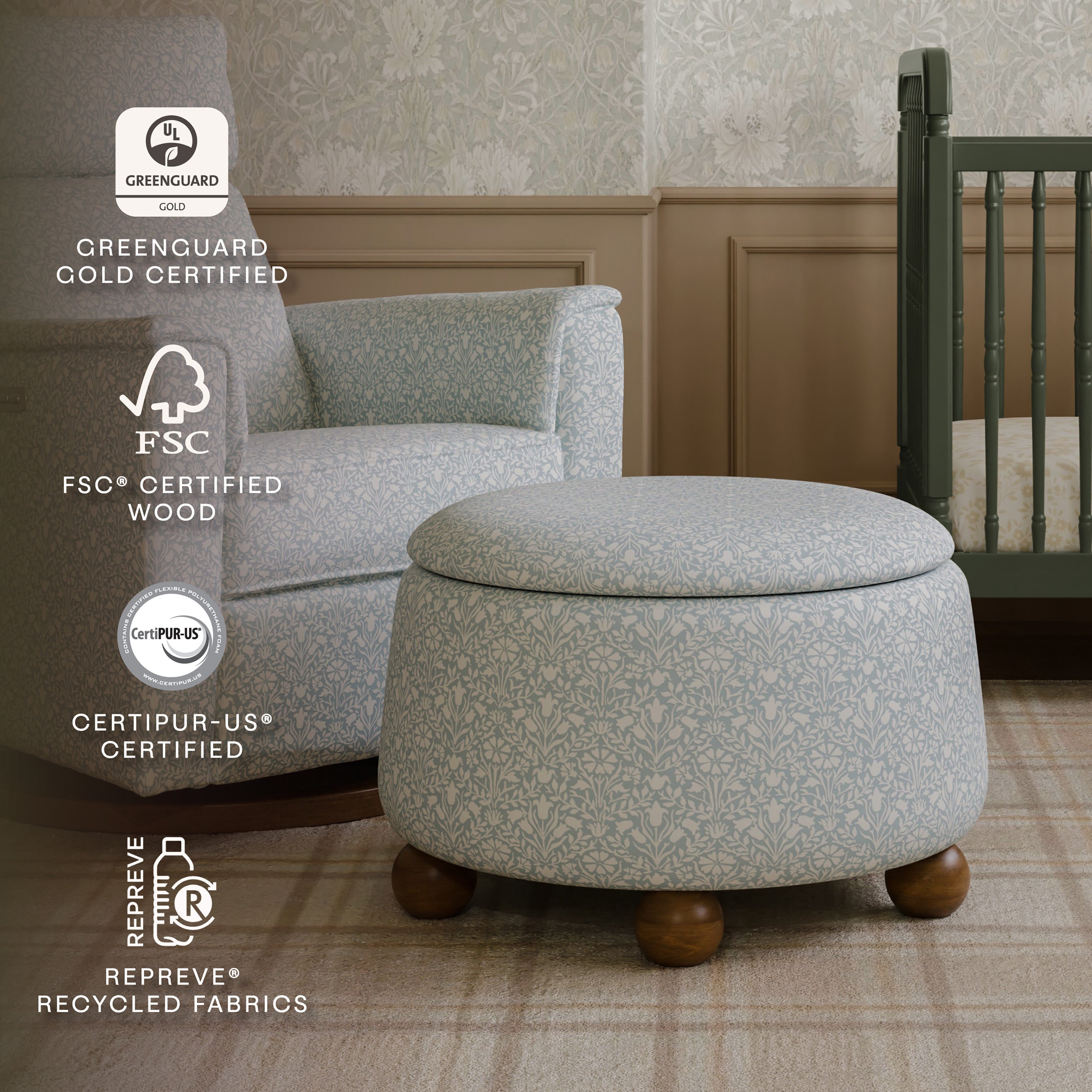 Morris & Co. x Namesake Tuffet Storage Ottoman