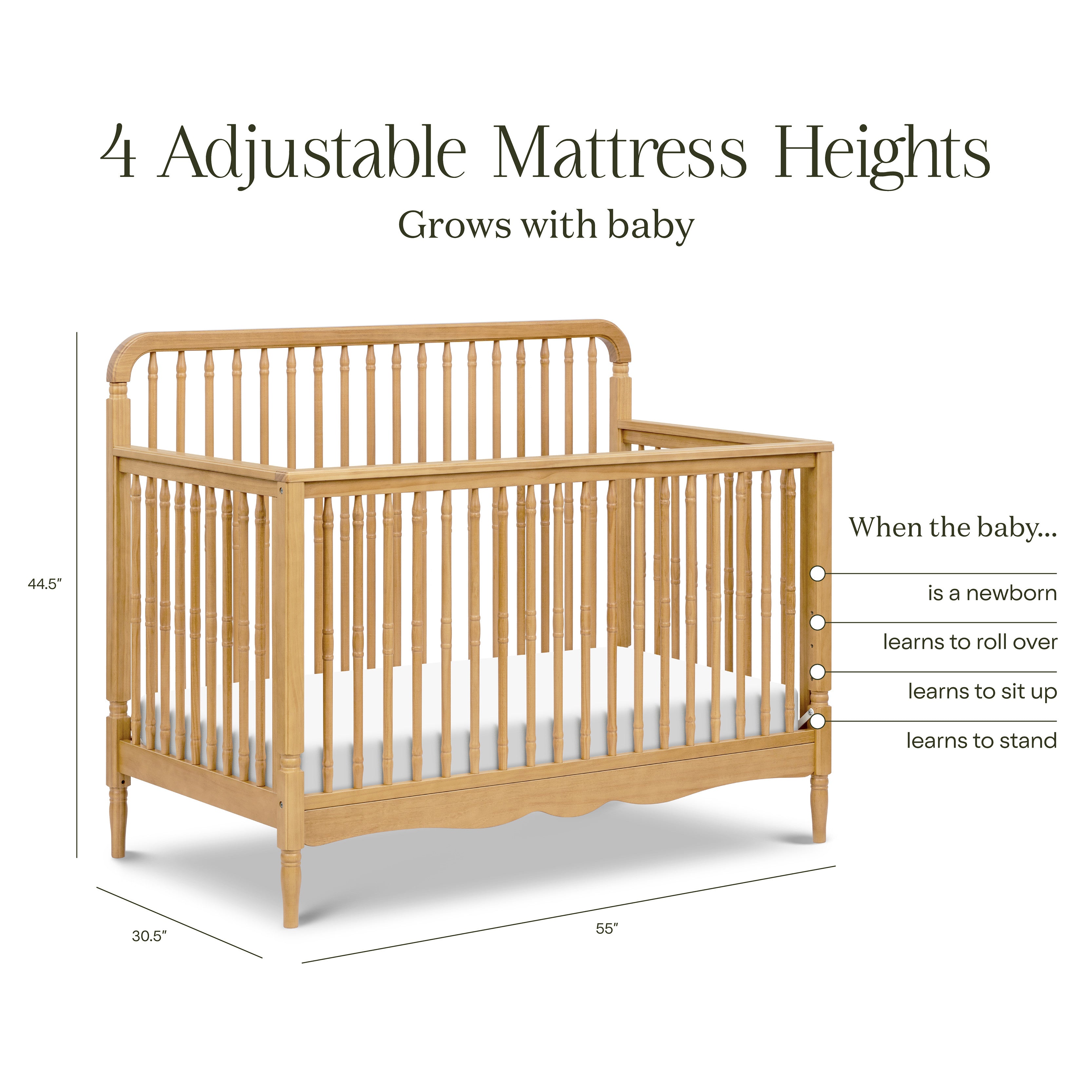Namesake Liberty 4-in-1 Convertible Spindle Crib
