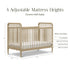 Namesake Liberty 3-in-1 Convertible Spindle Crib with Toddler Bed Conversion Kit