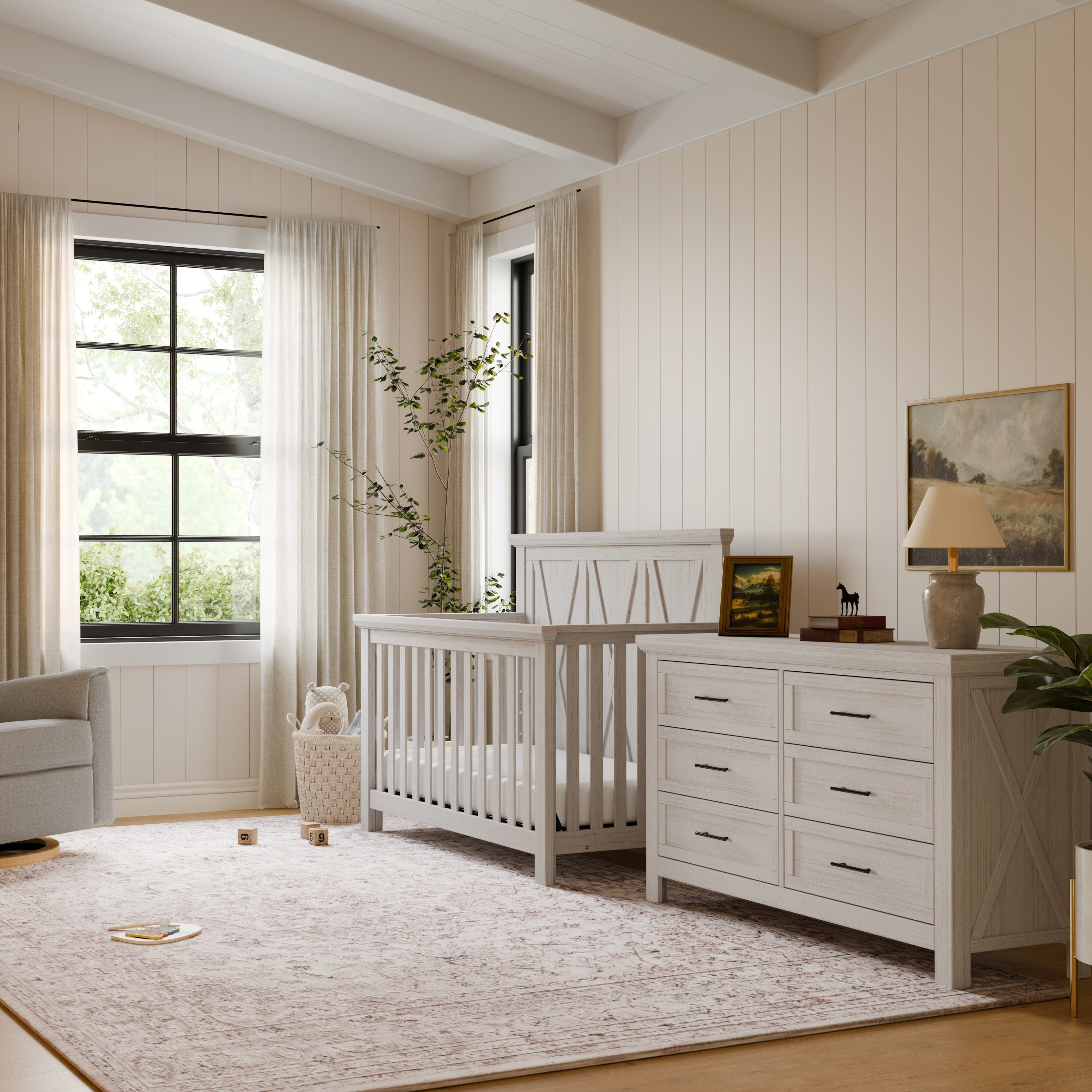 Monogram by Namesake Emory Farmhouse 6-Drawer Dresser – Lakeland Baby and Teen Furniture Monogram by Namesake Emory Farmhouse 6-Drawer Dresser – Lakeland Baby and Teen Furniture
