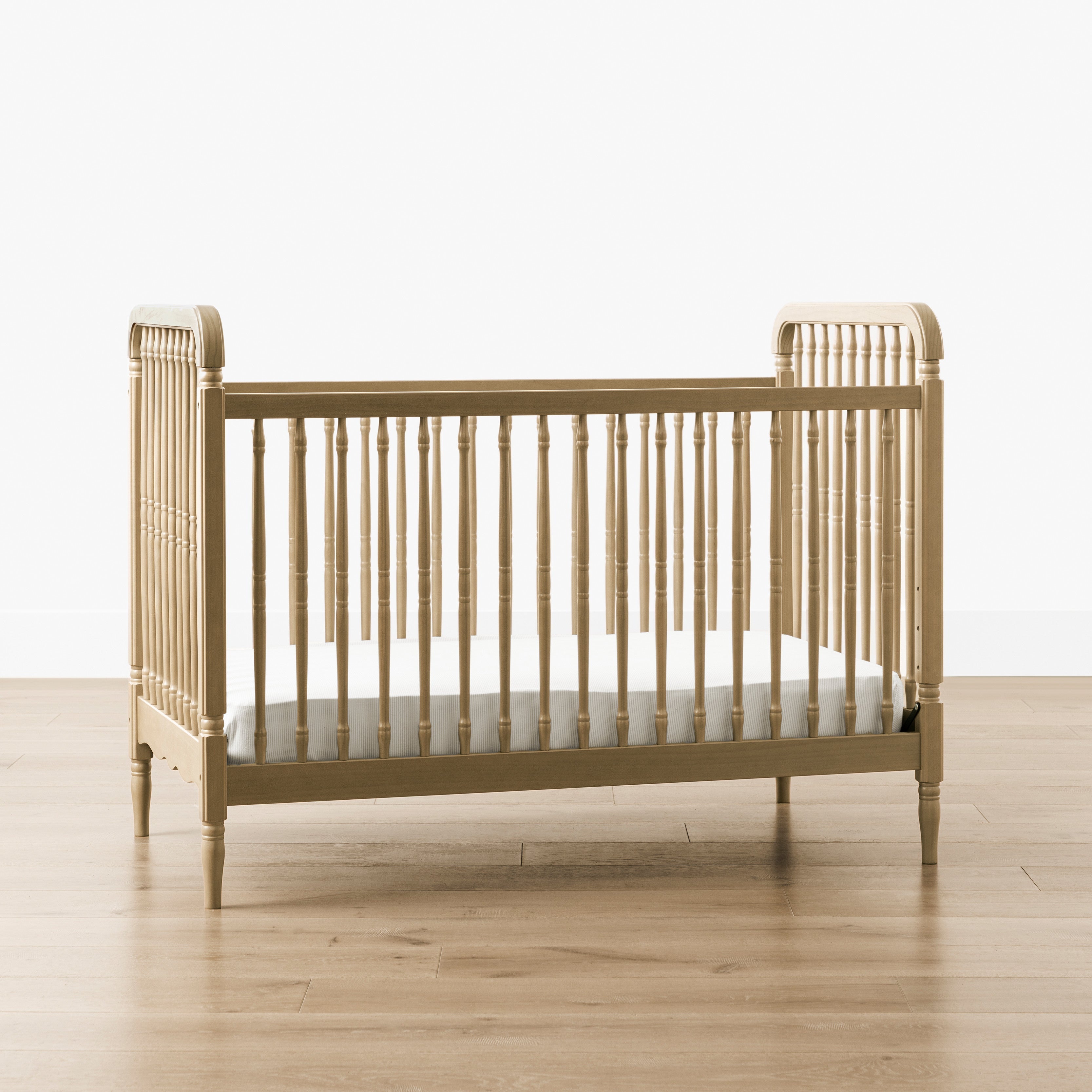 Namesake Liberty 3-in-1 Convertible Spindle Crib with Toddler Bed Conversion Kit
